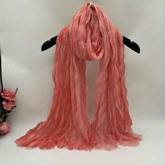 Boho Style Linen Twist Scarf for Outdoor Activity