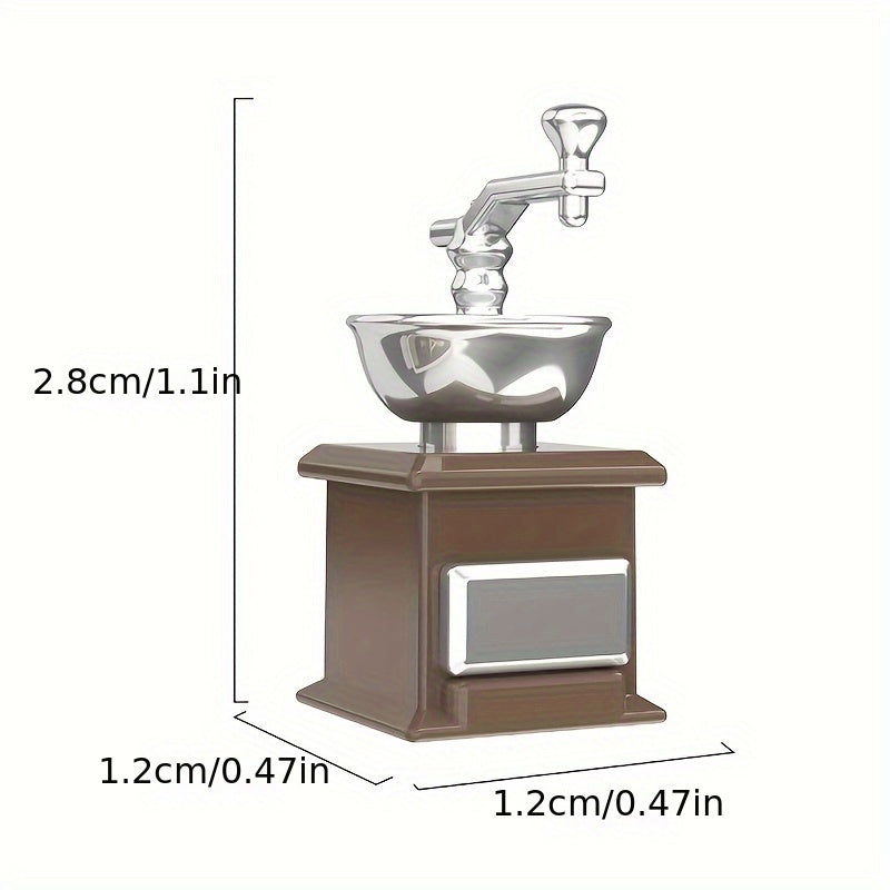 1:12 Scale Vintage Coffee Grinder Kitchen Ornament ABS Material