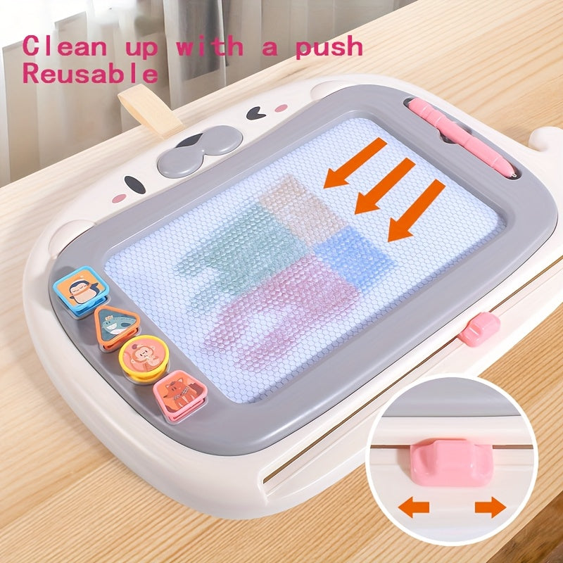 Kids' Drawing Board w/ 4 Pattern Stamps & Erasable Surface