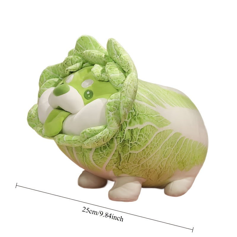 9.84in Cabbage Dog Plush Toy - Shiba Inu Face - Veggie & Pet Blend