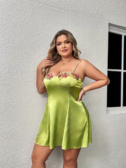  Embroidered Backless Cami Dress