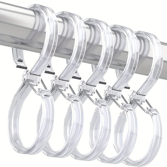 8pcs S Shaped Hook With Buckle Hanging Shower Curtain Coat Bag Hook