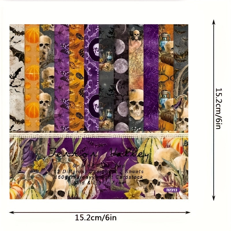 Halloween Themed Pattern Paper for DIY Projects