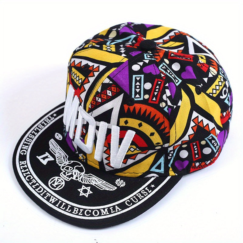 MDIV Embroidery Unisex Snapback Hat Hip Hop Graffiti Print Baseball Cap