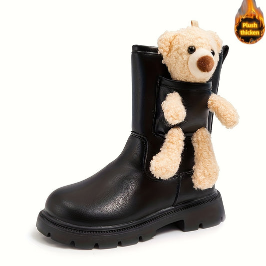 Bear Boots With Zipper For Girls Lightweight Non Slip Boots