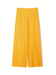  Women's Ruched Button Up Wide-Leg Pants