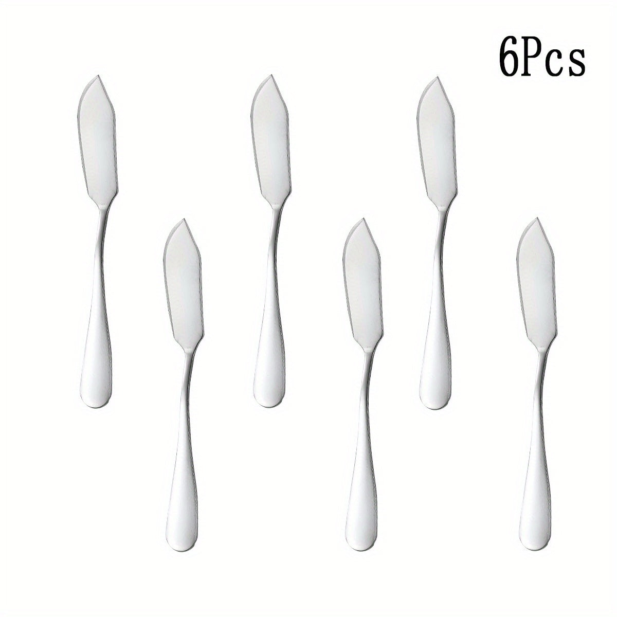 6Pcs Stainless Steel Cheese Spreader Butter Cream Spatula