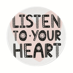 Heart Font Pattern Round Mousepad 20x20cm