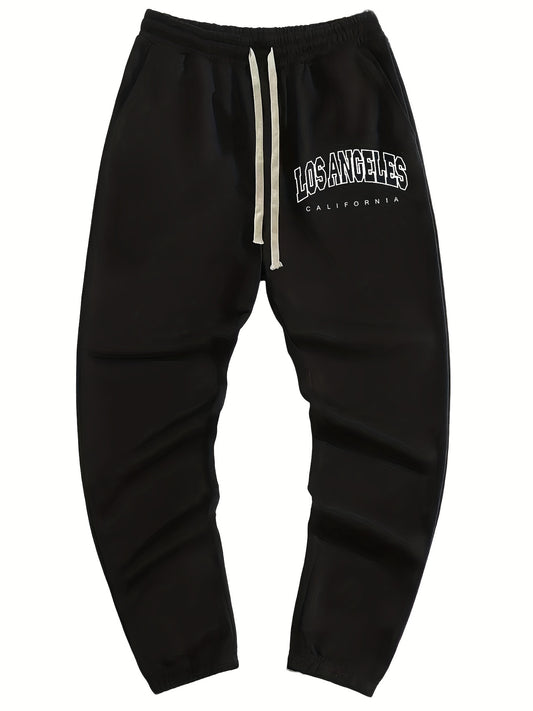 Los Angeles Graphic Casual Joggers Pants Athletic Fit Track Pants