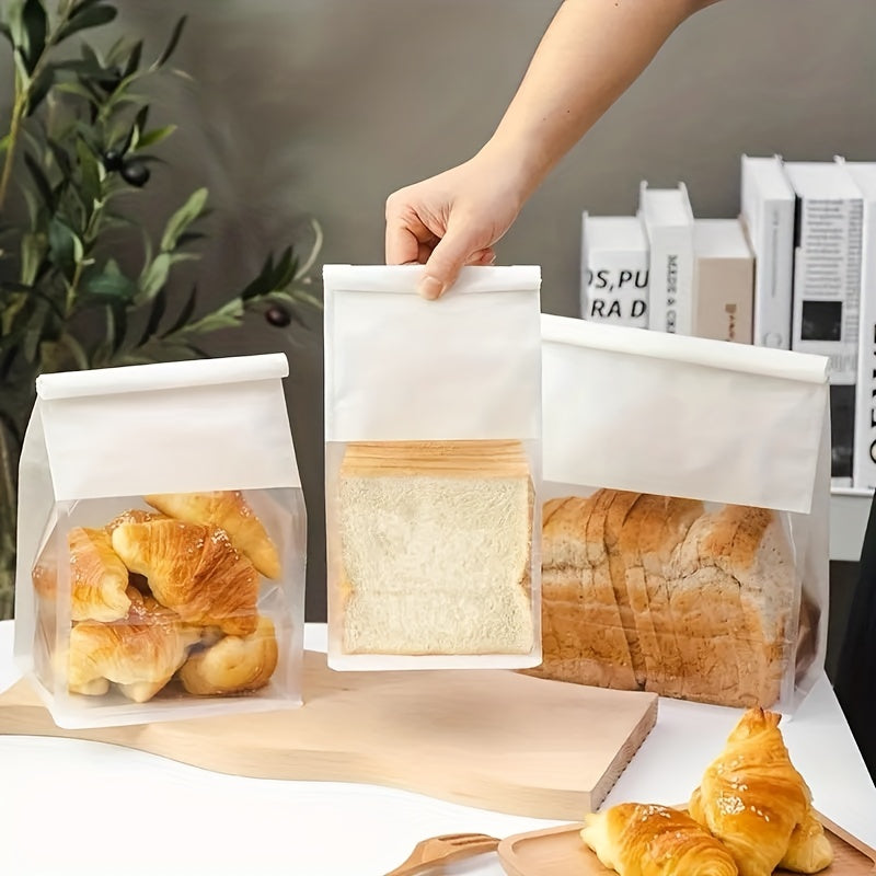 10pcs Reusable Cookie Bread Storage Bags with Visible Window