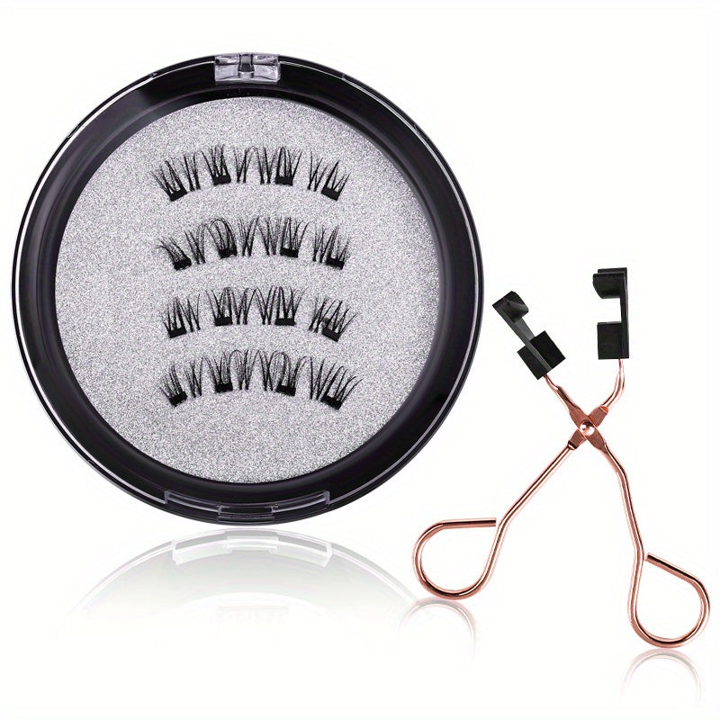 Magnetic False Eyelashes With Applicator Kit Eye Elongated Eyelashes No Glue