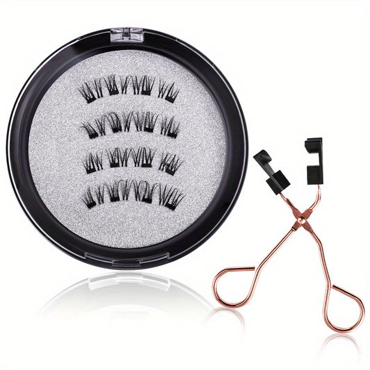 Magnetic False Eyelashes With Applicator Kit Eye Elongated Eyelashes No Glue