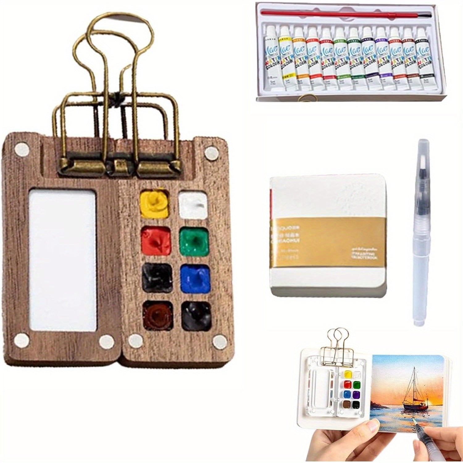 Tobios Travel Watercolor Palette Set - 24 Colors