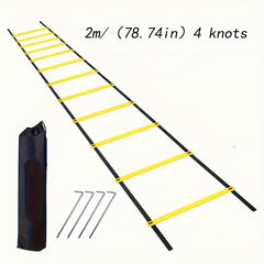 Sports Agility Training Ladder Set with Storage Bag and Ground Nails