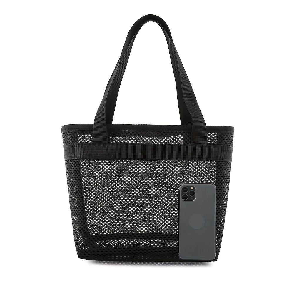 Large Capacity Mesh Beach Tote Bag Lightweight PVC Storage Bag