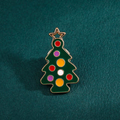 Men's Christmas Pattern Red Alloy Pin