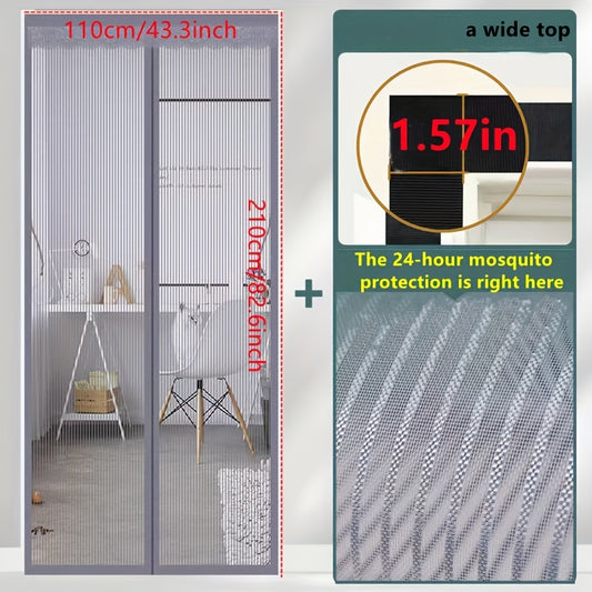 Magnetic Screen Door Heavy Duty Magnetic Closure Gray