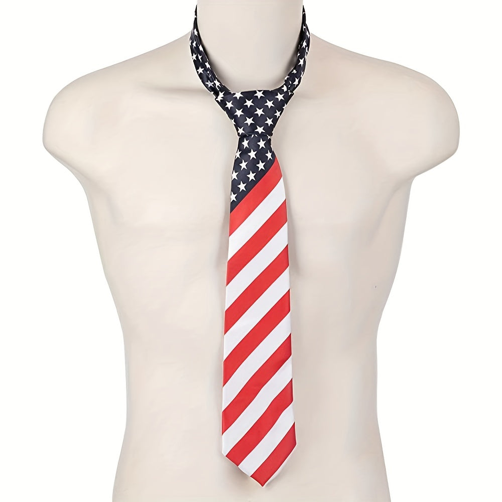 Independence Tie Classic Stripe American Flag Necktie