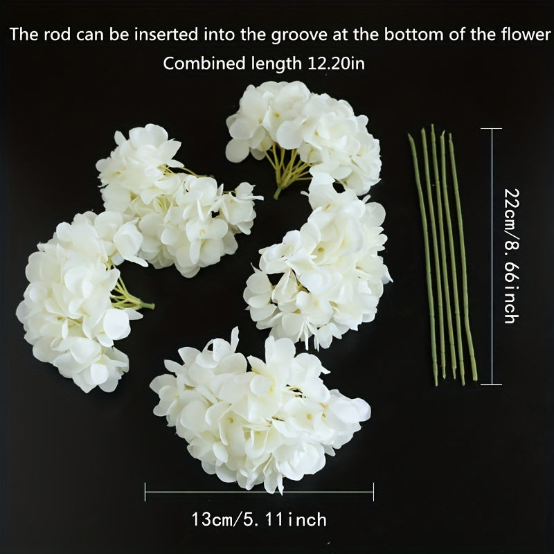 5pcs Hydrangea Artificial Flowers for Wedding Table Decor