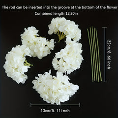5pcs Hydrangea Artificial Flowers for Wedding Table Decor