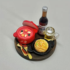 Miniature Food Set for Dollhouse Decoration