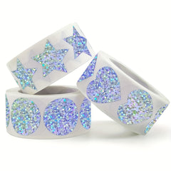 500pcs Sequins All Purpose Labels Stickers Round Love Star 2.54