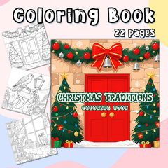 Christmas Adult Coloring Book Santa & Christmas Tree Designs