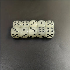 10pcs Luminescent Dice Set 16mm for Nightclub Bar KTV Board Games