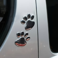 2pcs Car Sticker Paw 3D Animal Footprint Decal PVC Emblem Auto Accessories