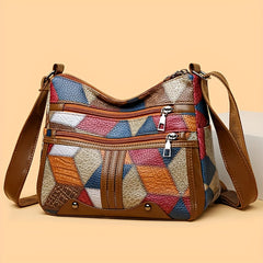 Geometric Pattern Crossbody Bag Lightweight Adjustable Strap