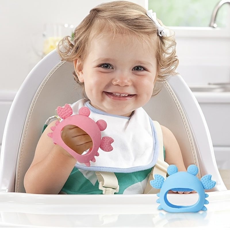 Silicone Crab Teether Boilable Hand Grasping Toy