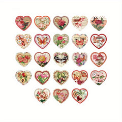 46pcs Vintage Butterfly Flower Decorative Stickers DIY Material Boxed Stickers