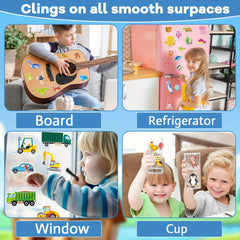 4 Sets Large Reusable Sticker Books for Toddlers