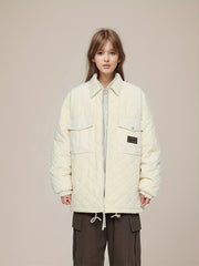 Versatile Label Puffer Coat Casual Sports Jacket