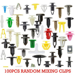 100 Pcs Car Plastic Fastener Nylon Rivets Door Nail Inner Plate