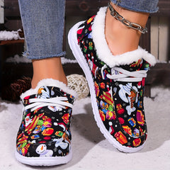 Women's Christmas Snow Boots Winter Plus Plush Comfort Flats