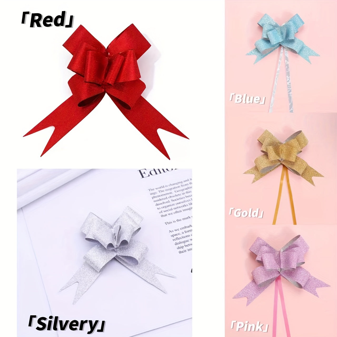 20pcs Hand Drawn Ribbon Presents Packaing Gift Basket Decor