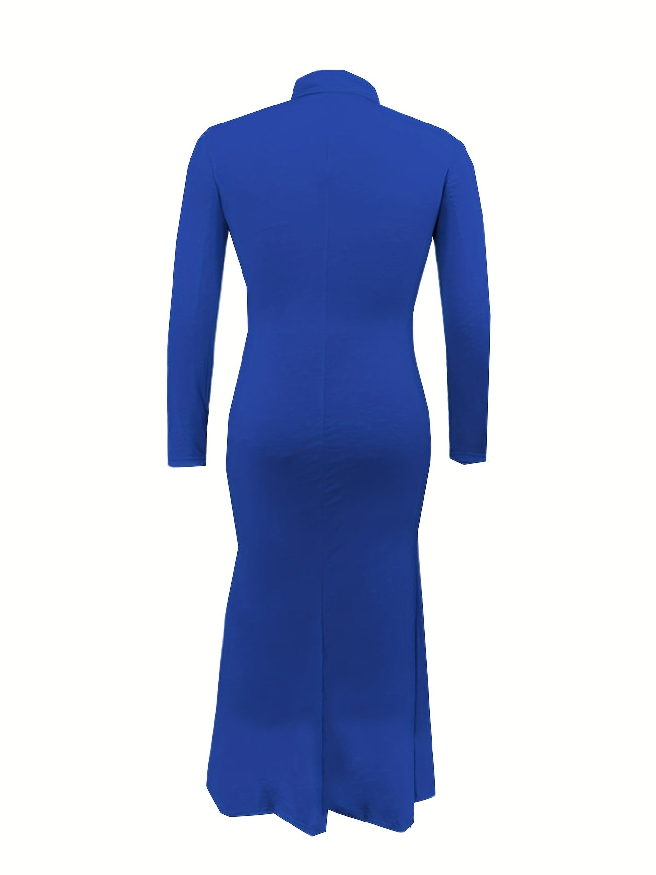  Women's Long Sleeve Turtle Neck Mermaid Dress