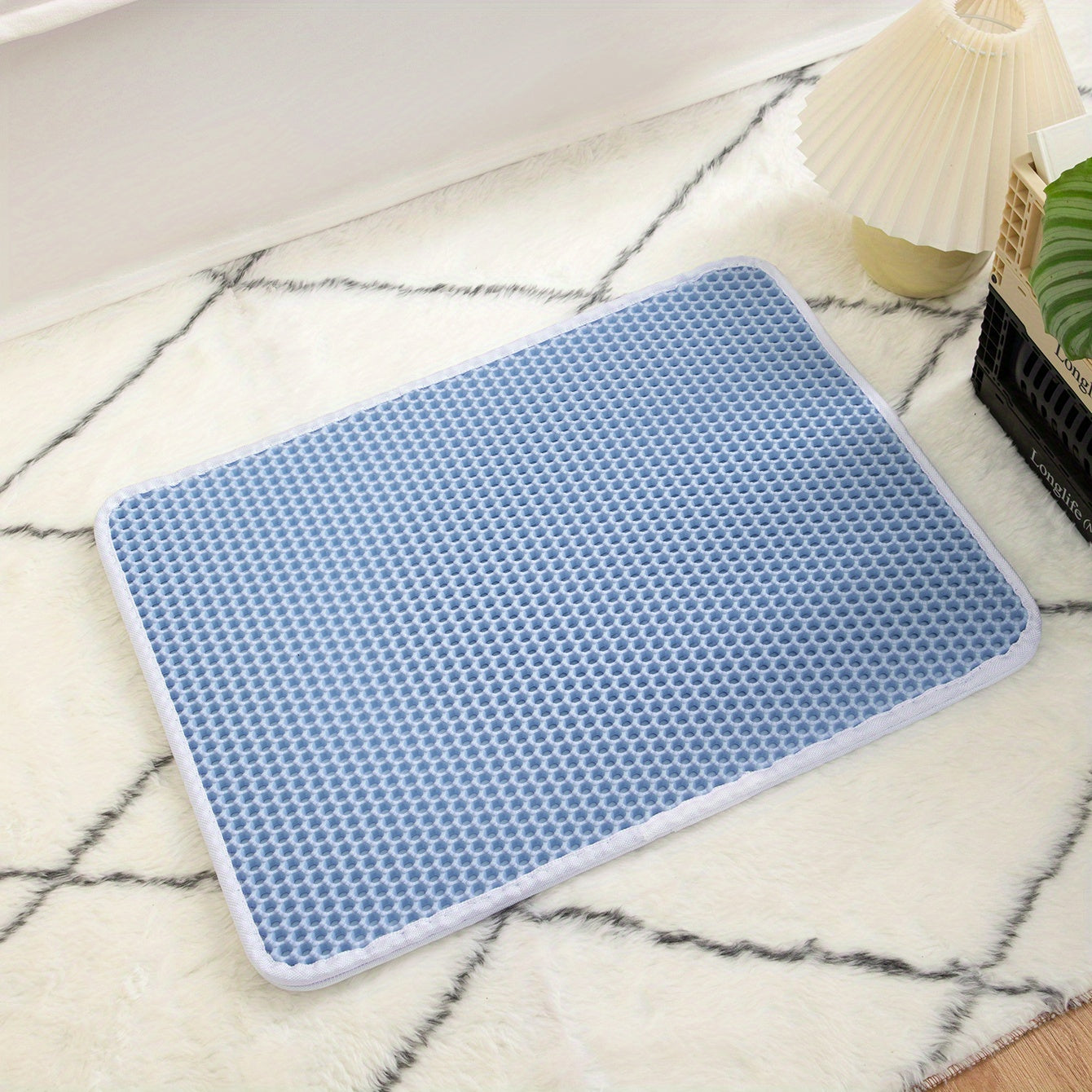 Double Layer Cat Litter Mat Traps Litter Easy To Clean