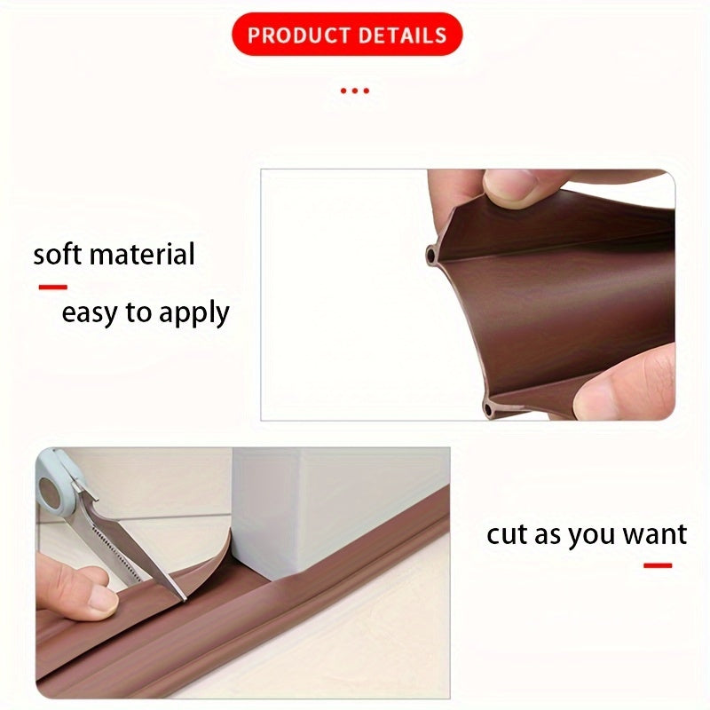 1pc Door Seam Door Bottom Sealing Strip Windproof Sound Insulation