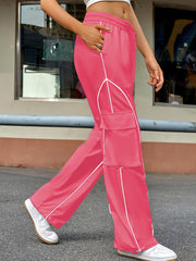 Casual Sports Pants w/ Pocket Drawstring Hiking Running Pants