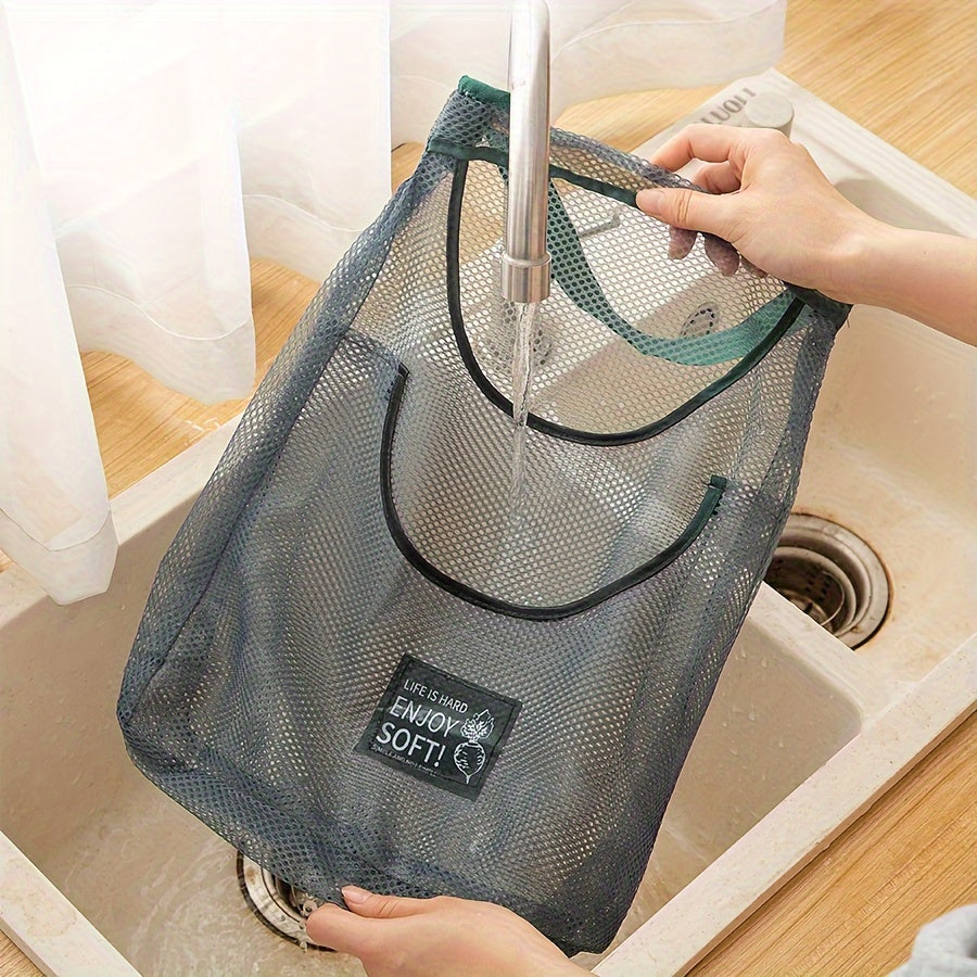 Large Capacity Mesh Storage Bag Hanging Portable Fruit And Vegetable Storage Bag