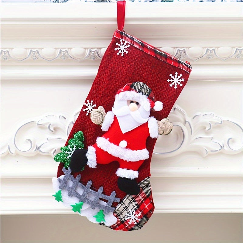 Christmas Stockings Gift Bag Pendant Candy Bag Small Socks