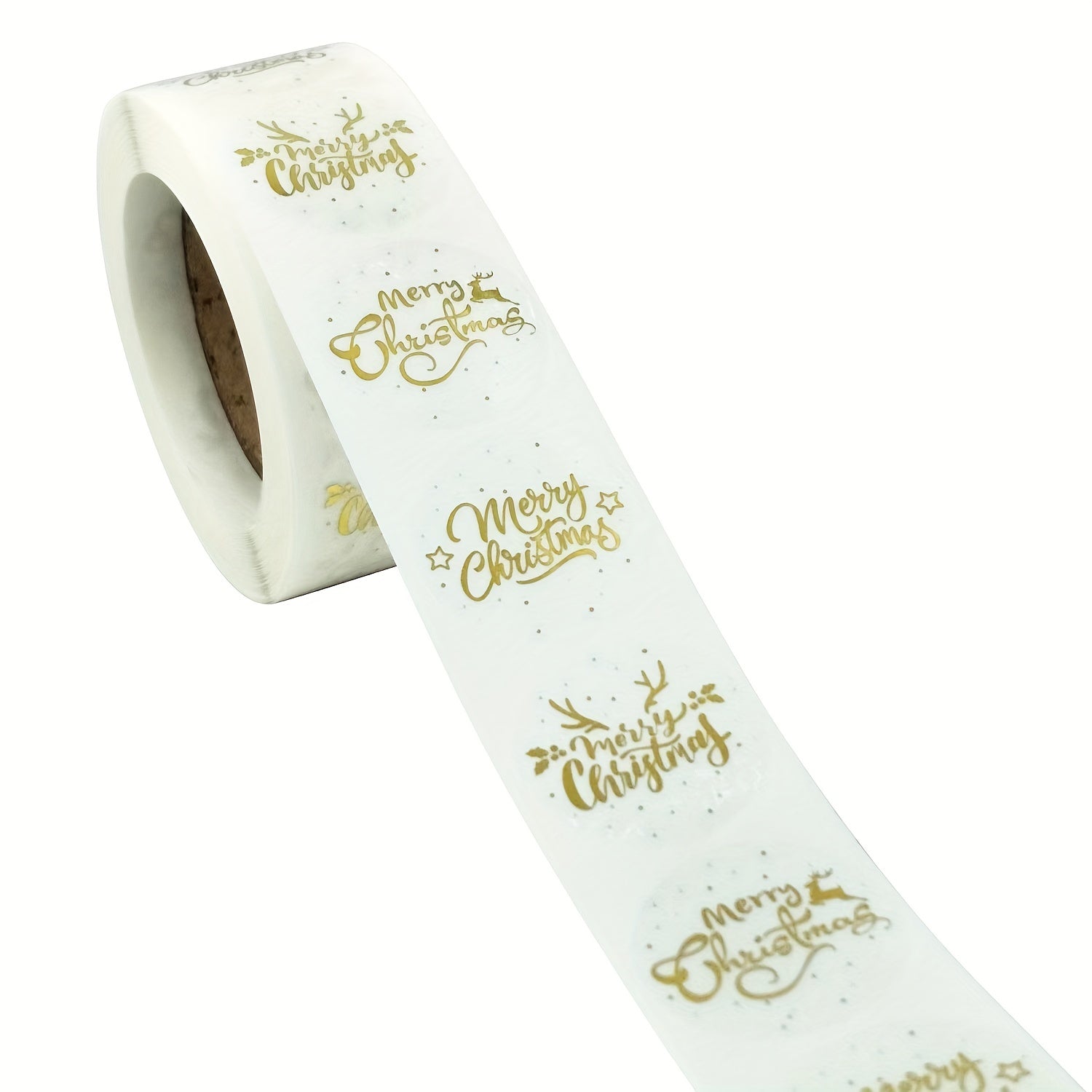 500pcs Small 2 1 Inch Transparent Christmas Sticker Label 3 Designs