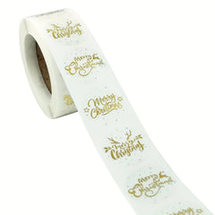 500pcs Small 2 1 Inch Transparent Christmas Sticker Label 3 Designs