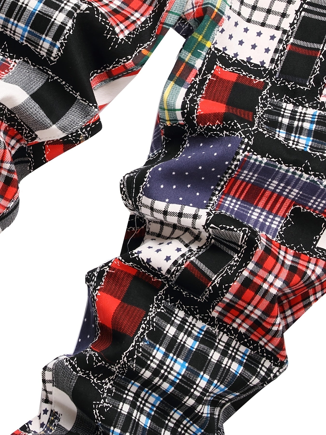 Pattern Print Men's Pants Active Stretch Trousers