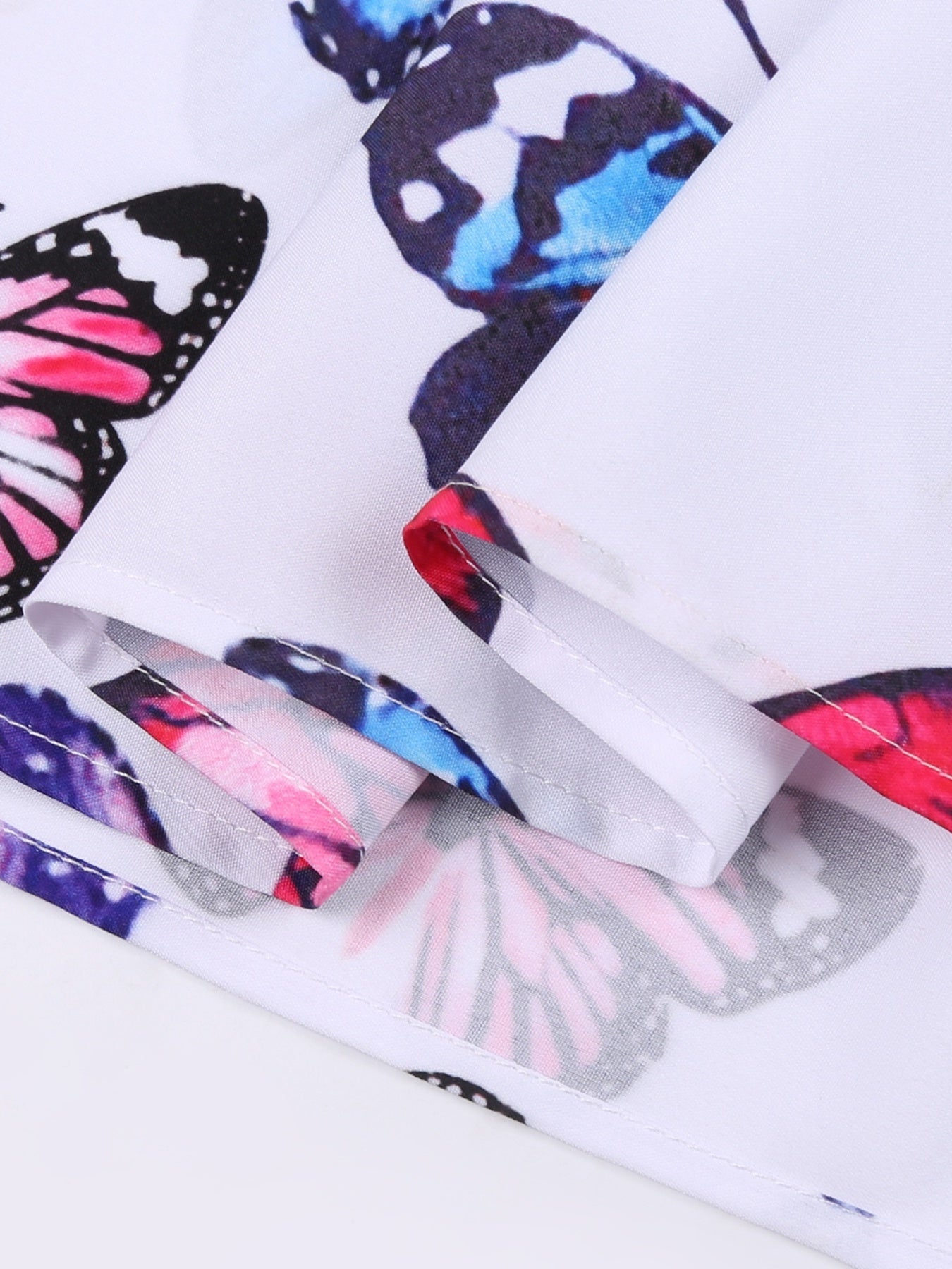  Butterfly Print Gradient Tank Dress