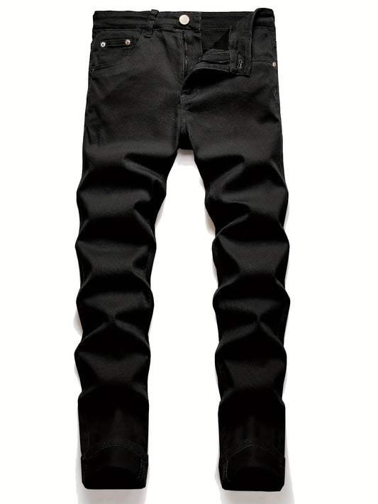 Men's Medium Stretch Jeans Casual Pocket Slim Pants