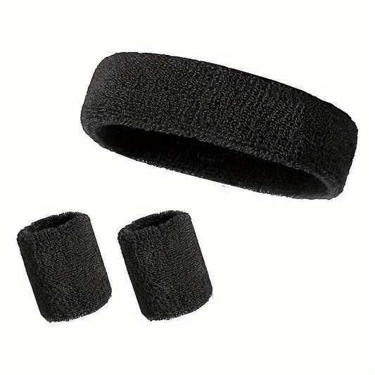 3pcs Sports Wristbands Headbands Et Cotton Male Female Sports
