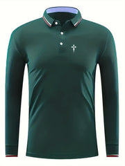 Men's Long Sleeve Cross Pattern Shirt